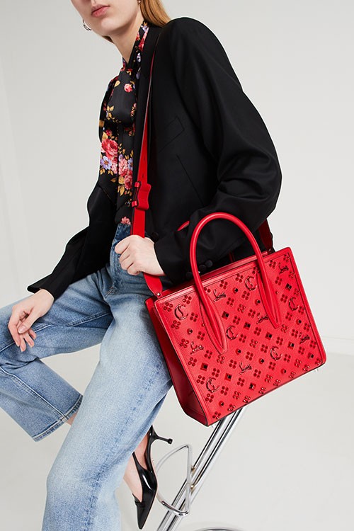 Красная мини-сумка с декором Paloma